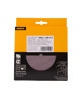 Диск шлифовальный Mirka Abranet d150 мм P500 на липучку сетчатая основа (5 шт.)