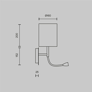 Настенный светильник (бра) Maytoni MOD617WL-01CH