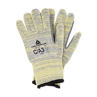 Перчатки полиэтиленовые 10 нитей антипорезные Delta Plus Venicut C05 серо-желтые 9 (L)