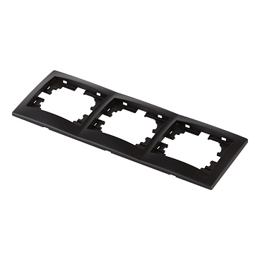 Рамка Lezard Mira трехместная черный бархат (701-4200-148)