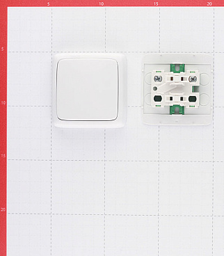 Выключатель Hegel Alfa одноклавишный накладной белый (ВА10-113)