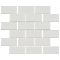 Мозаика Starmosaic Brick White Glossy белая керамическая 295х291х6 мм глянцевая