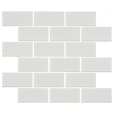 Мозаика Starmosaic Brick White Glossy белая керамическая 295х291х6 мм глянцевая