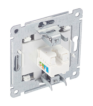 Розетка компьютерная Hegel Master встраиваемая черная RJ45 (РСК-400-08)