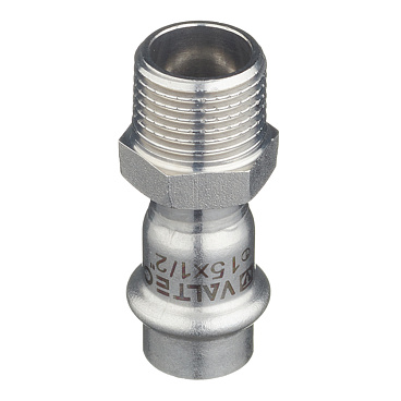 Соединитель VALTEC (VTi.901.I.001504) 15 мм х 1/2 НР(ш) нержавеющая сталь