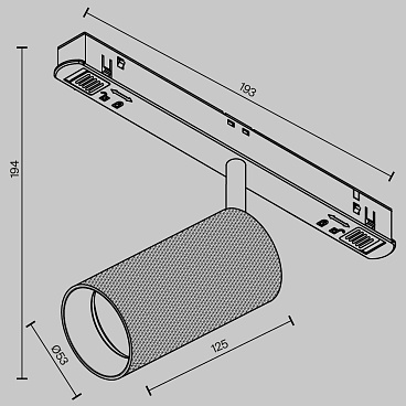 Трековый светильник Technical TR097-2-12W2.7K-M-BB