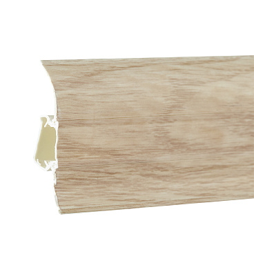 Плинтус ПВХ напольный Winart 58 мм дуб пальмира 2500 мм S-профиль с кабель-каналом
