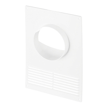 Площадка торцевая Era с решеткой с фланцем d100 мм пластиковая 180х250 мм белая