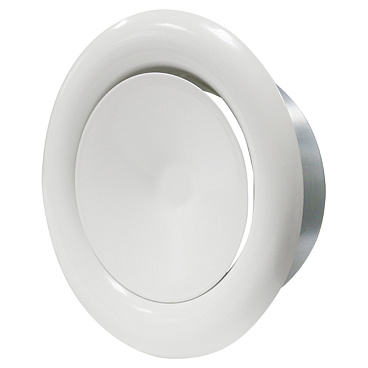 Анемостат приточно-вытяжной Era Pro регулируемый стальной с полимерным покрытием d125 мм белый