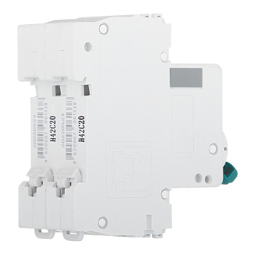 Автоматический выключатель модульный Dekraft BA-101 2P 20А тип C 4,5 кА 230/400 В (11067DEK)