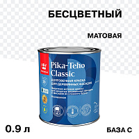 Краска фасадная по дереву Tikkurila/Tikkivala Pika-Teho Classic водно-дисперсионная база C бесцветная 0,9 л