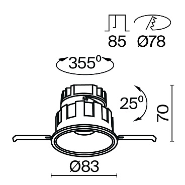 Встраиваемый светильник Technical DL057-10W3K-W