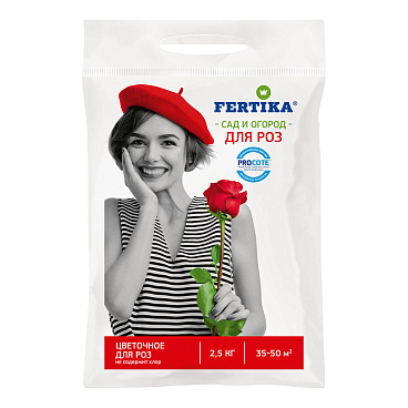 Удобрение минеральное сухое для роз гранулированное Тукосмесь Fertika 2,5 кг