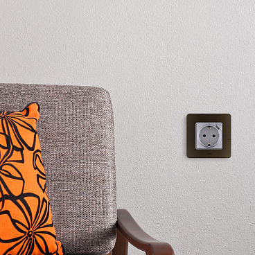 Розетка Legrand Inspiria встраиваемая алюминий с заземлением с USB Type-C (673772)