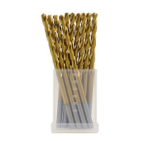 Набор сверл по металлу спиральных Hilberg Cobalt 5% Top 3,5х70 мм кобальтовое (10 шт.) (CO035-10)