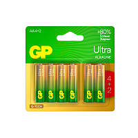 Батарейка GP Batteries Ultra Alkaline G-Tech LR6 1,5 В пальчиковая (6 шт.) (GP 15AUA214/2-2CRSBC6)