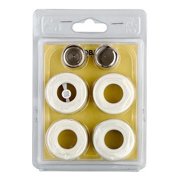 Набор присоединительный Global 1" х 1/2" для радиатора белый (011046)