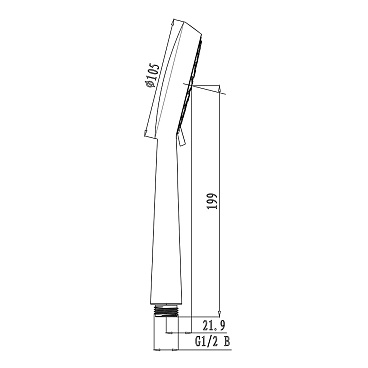 Лейка для душа Lemark d103 мм 3 режима без шланга пластик хром (LM0913C)
