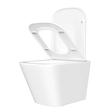 Унитаз подвесной Corsa Deco TX Tornado безободковый с сиденьем дюропласт микролифт смыв торнадо (WHTX500QT)