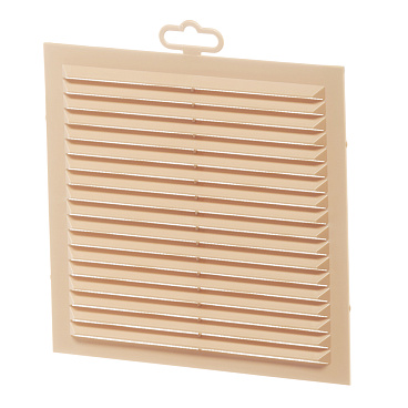 Решетка вентиляционная пластиковая приточно-вытяжная Era С 194х194 мм с сеткой бежевая