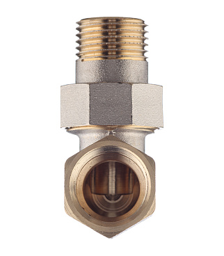 Американка угловая 1/2 ВР(г) х 1/2 НР(ш) латунная