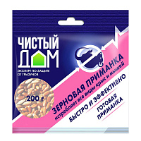Средство для защиты от крыс и мышей приманка зерновая Чистый дом 200 г