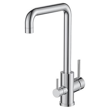 Смеситель для кухни Voda хром с высоким изливом с подключением к фильтру однорычажный (FW519)