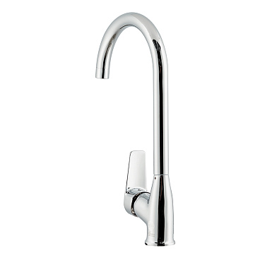 Смеситель для кухни Rossinka S хром с высоким изливом однорычажный (S35-23)