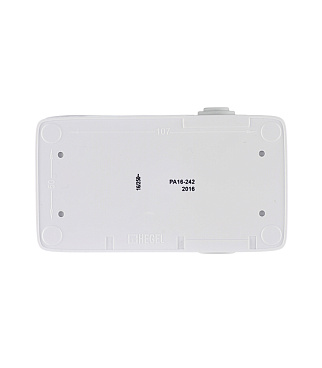 Розетка Hegel Alfa накладная белая со шторками с крышкой (РА16-242)