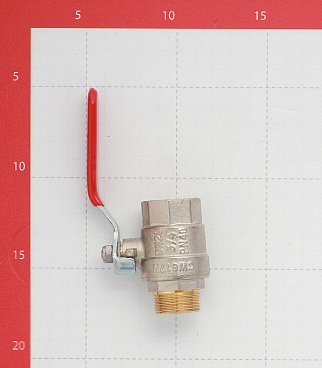 Кран шаровой латунный Valtec Base 3/4 ВР(г) х 3/4 НР(ш) ручка прямой (VT.215.N.05)