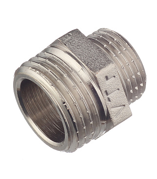 Ниппель переходной Valtec 1/2 НР(ш) х 3/8 НР(ш) латунный (VTr.580.N.0403)