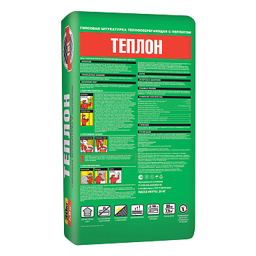 Штукатурка гипсовая Unis Теплон армированная 30 кг