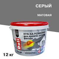 Краска фасадная Dali резиновая акриловая серая 12 кг