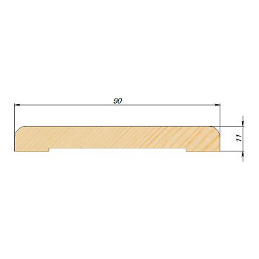 Наличник гладкий 90х11х2200 мм сорт Экстра сращенный
