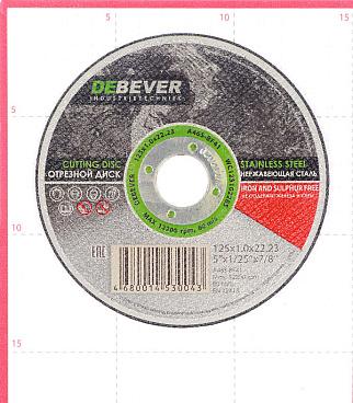 Круг отрезной по нержавеющей стали Debever 125х22х1 мм (WC12510228S/30043)