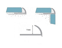 Профиль для плитки CEZAR внешний 9мм бежевый