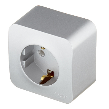 Розетка Systeme Electric Blanca накладная алюминий (BLNRA010113)