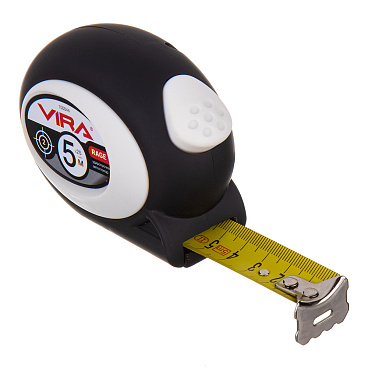 Рулетка Rage by Vira с покрытием soft-touch с автостопом 5 м x 25 мм