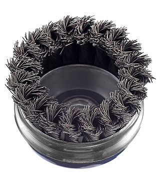 Корщетка для УШМ Практика витая жесткая кольцом чашеобразная d75 мм M14