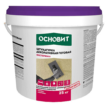 Штукатурка фасадная Основит Экстервэлл OSs-2.0 WS силикатно-силиконовая шуба 2 мм белая 25 кг