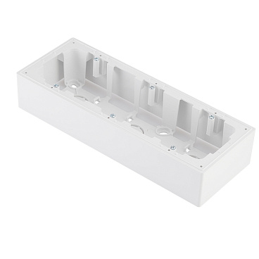 Коробка монтажная Simon 24 Harmonie трехместная накладная белая (2400753-030)