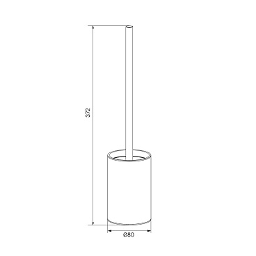Ершик для унитаза Iddis Petite напольный металл черный (PETBLP0i47)