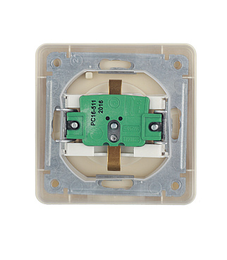 Розетка Hegel Master встраиваемая слоновая кость с крышкой (РС16-511-01)