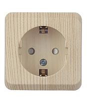 Розетка Systeme Electric Этюд накладная сосна со шторками (PA16-004D)