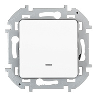 Выключатель Legrand Inspiria одноклавишный встраиваемый белый с подсветкой (673610)