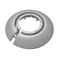 Обвод для труб ПВХ декоративный Идеал 25-34 мм металлик серебристый (2 шт.)