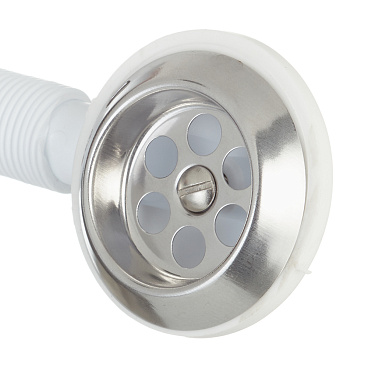 Сифон для ванны Wirquin Pro 1 1/2х40 мм регулируемый с выпуском d70 мм с переливом с соединением 40/50 мм (30718061)