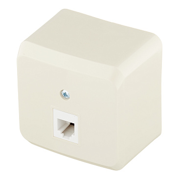 Розетка телефонная Systeme Electric Этюд накладная кремовая (TELA-001K)