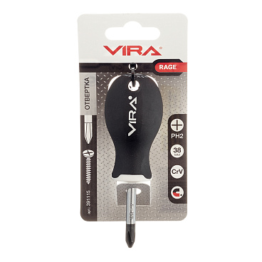 Отвертка крестовая PH2 38 мм Rage by Vira (391115)
