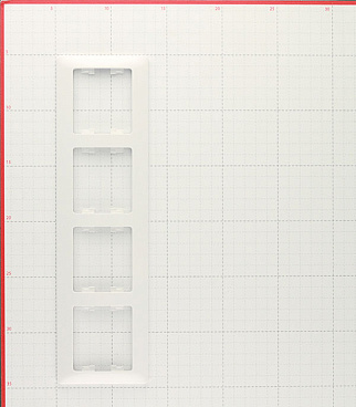 Рамка Systeme Electric Glossa четырехместная белая (GSL000104)